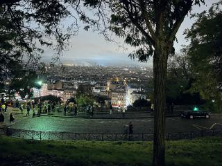 Being on top of the hill gives a beautiful view of Paris.